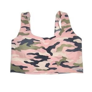 Victoria's Secret PINK Lightly Lined Removable Pads Wireless Camo Bralette L